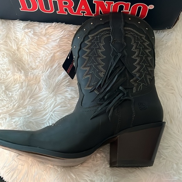 DURANGO Women’s Charcoal Gray Crush Style Western Boot, Size 10M, NWT, w/Box. - Picture 5 of 11